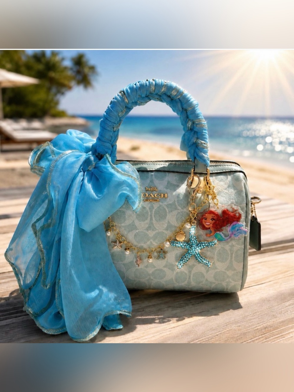 🧜‍♀️New Coach Rowan Satchel CEY39  Mermaid Theme🧜🏿‍♀️ - Picture 12 of 12